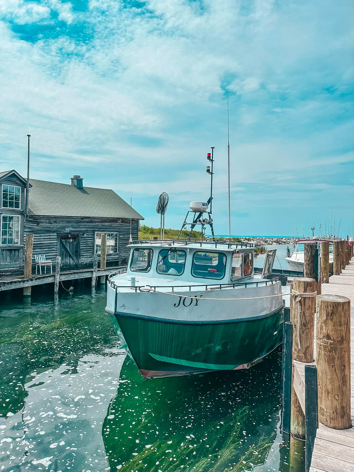 Boat in Leland Michigan