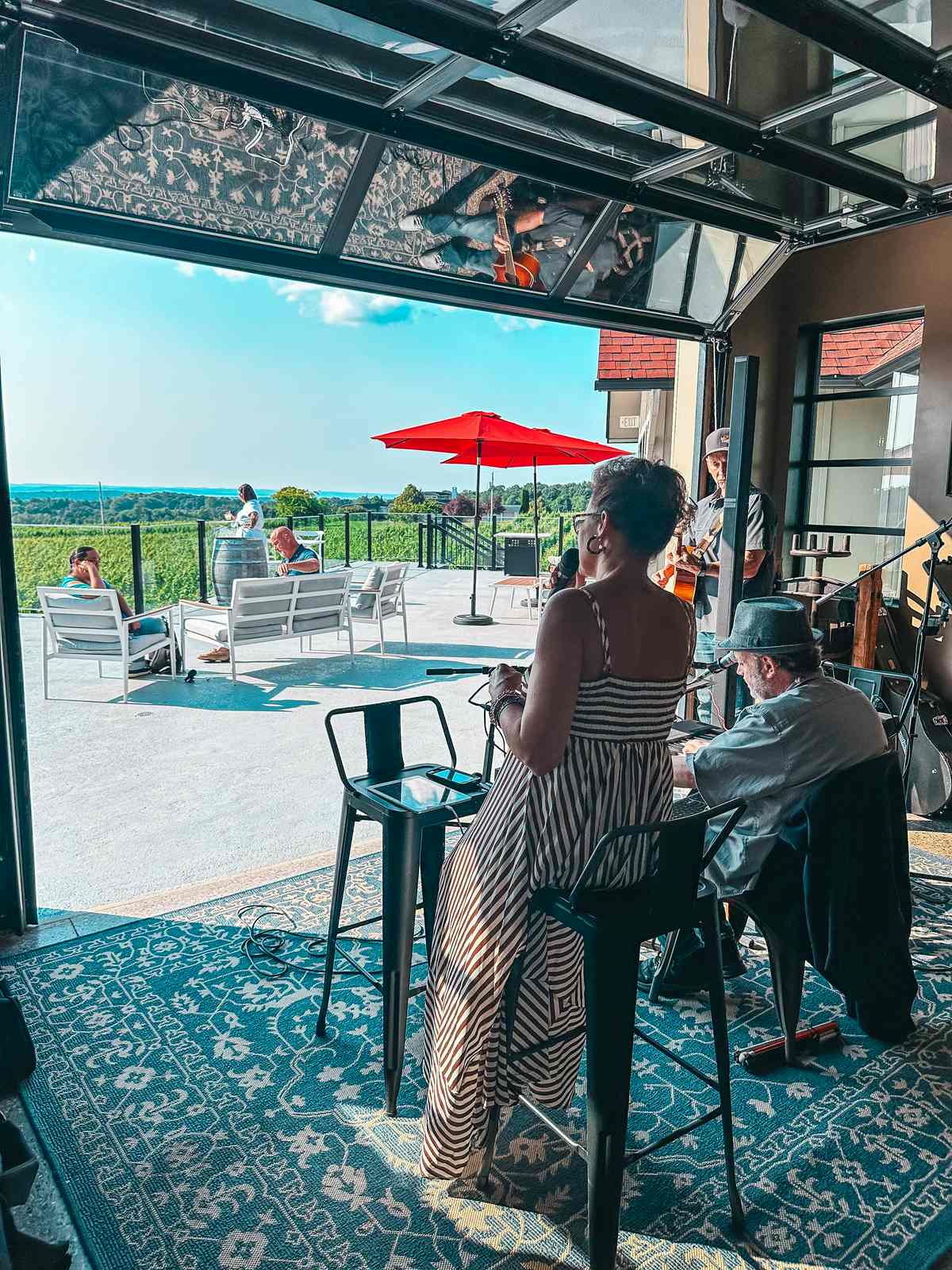 Live music and views at Bonobo Winery in the Old Mission Peninsula