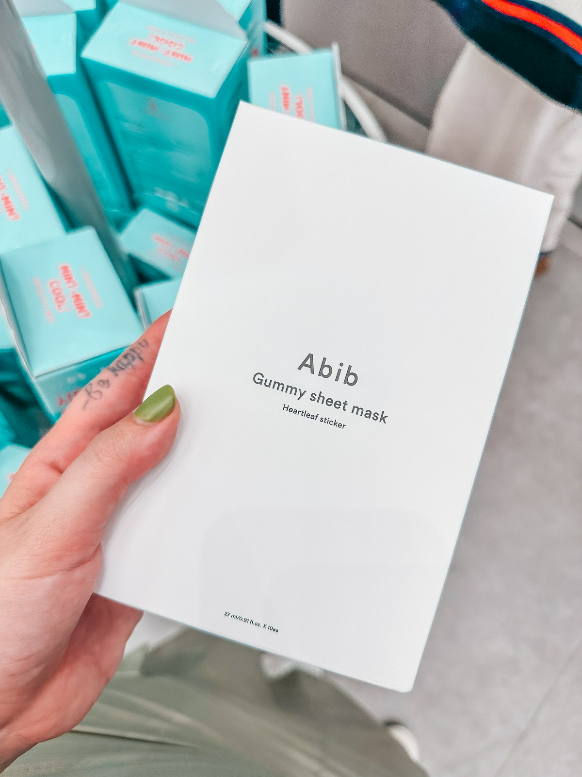 Abib gummy sheet mask from Olive Young in Seoul