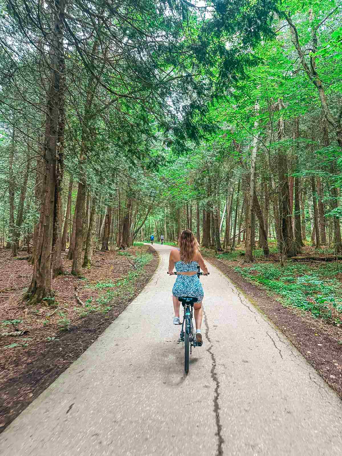 Bike riding Mackinac Island Michigan