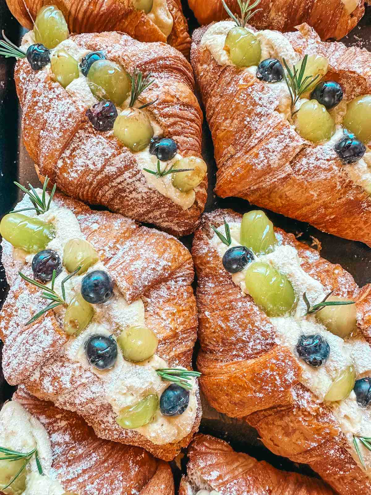 Grape and blueberry croissants from Cafe Onion Anguk in Seoul