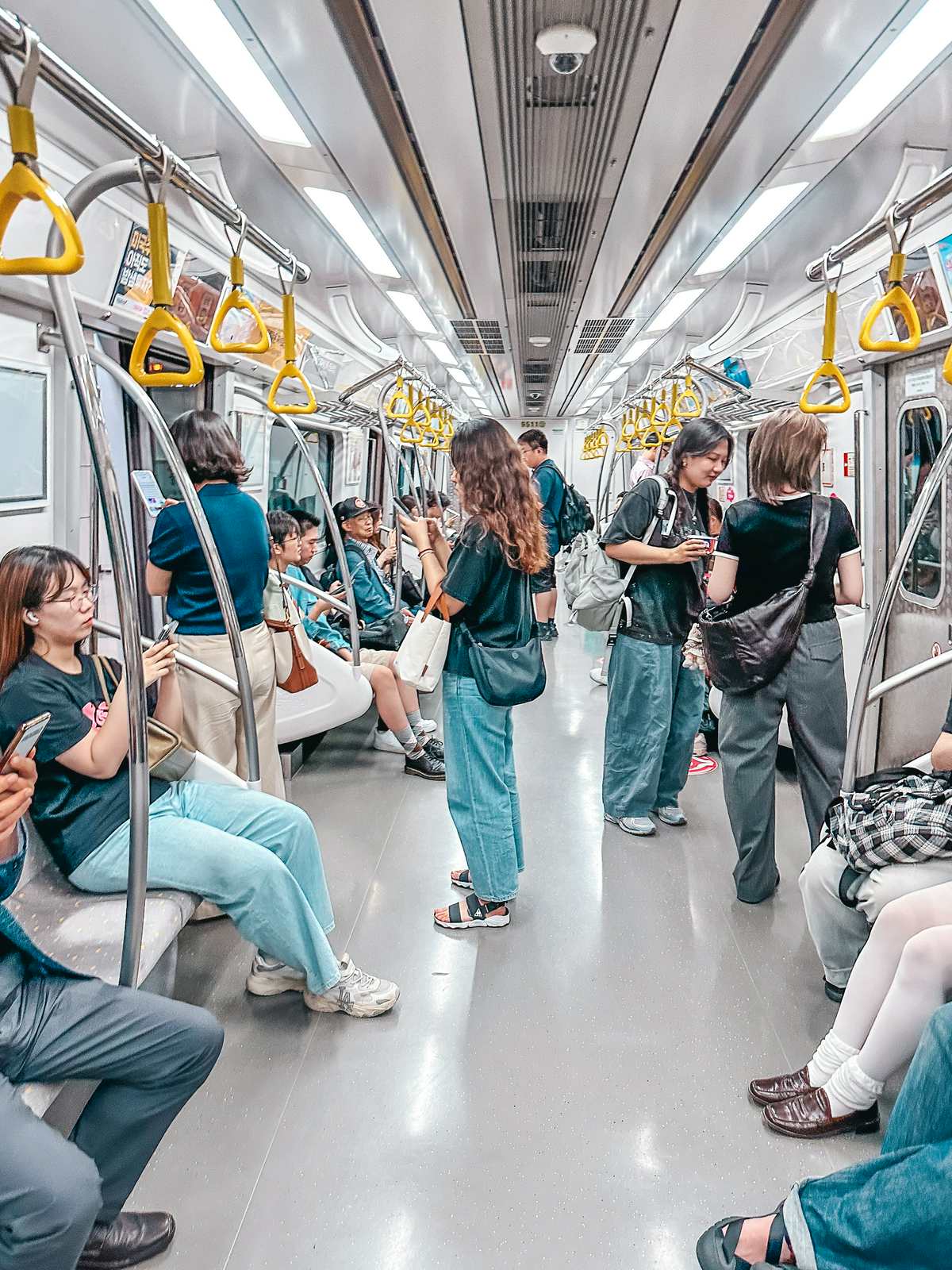 Inside the subway in Seoul