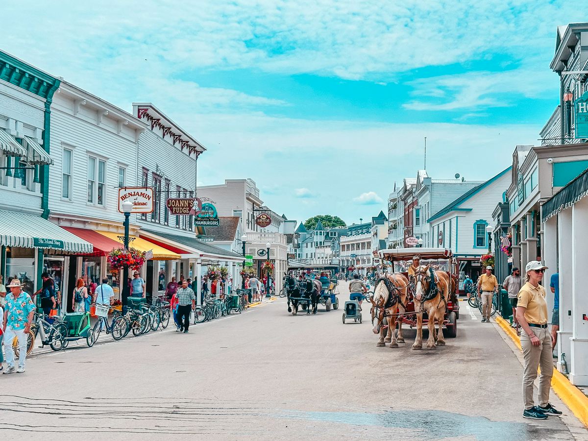 Main Street on Mackinac Island Michigan