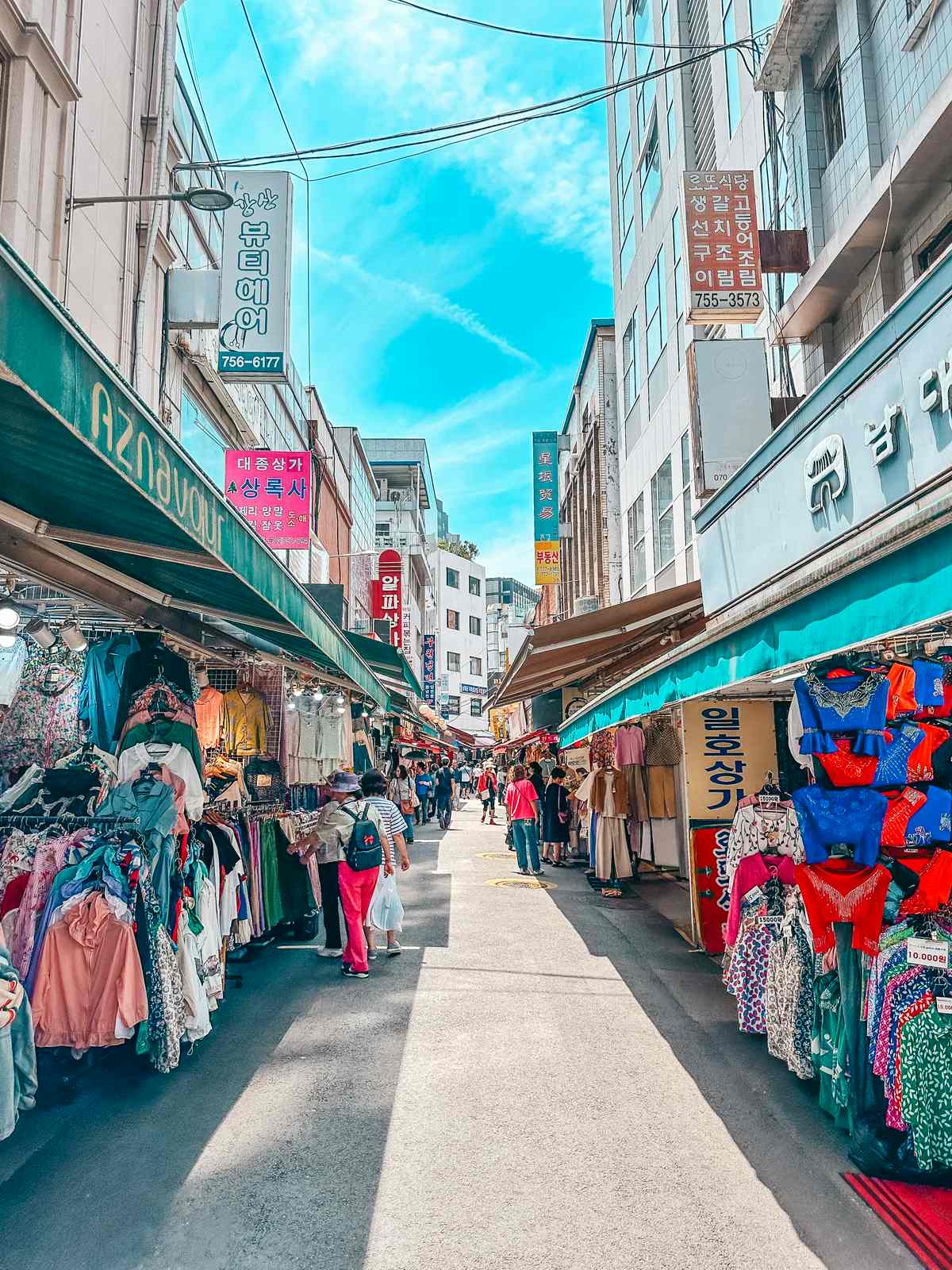 Streets of the Namdaemun Market in Seoul