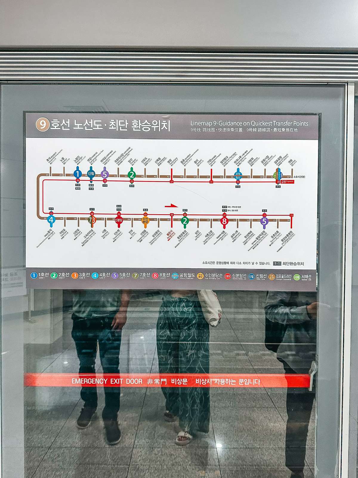 Subway lines and transfer points in Seoul