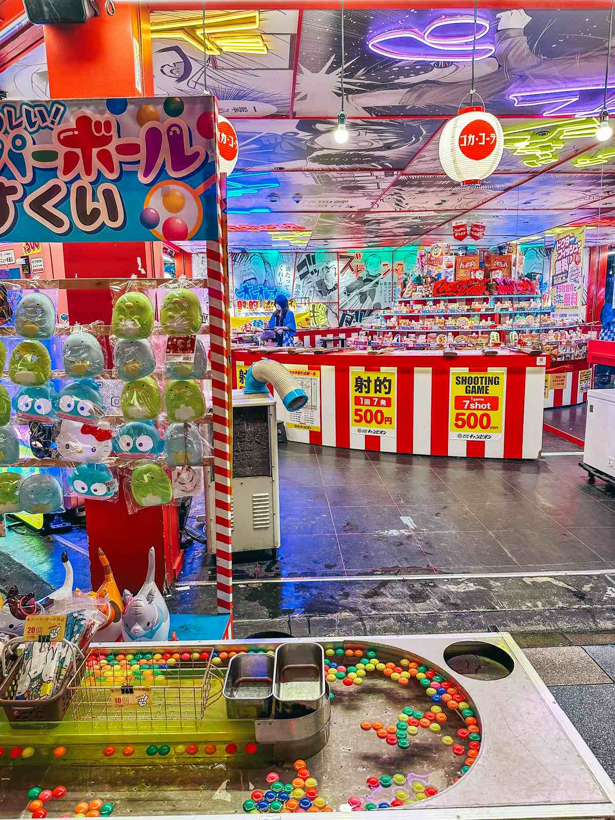 Carnival games in Shinsekai Osaka