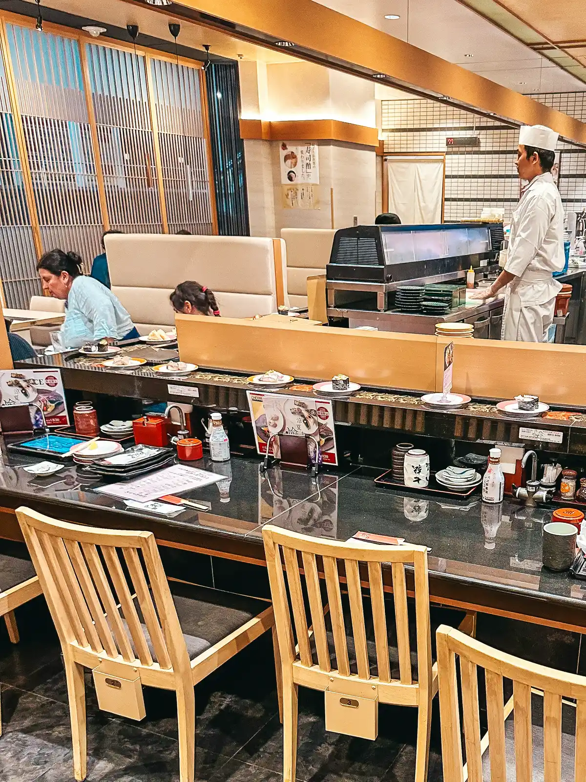 Chojiro Kyoto Avanti revolving sushi bar in Kyoto