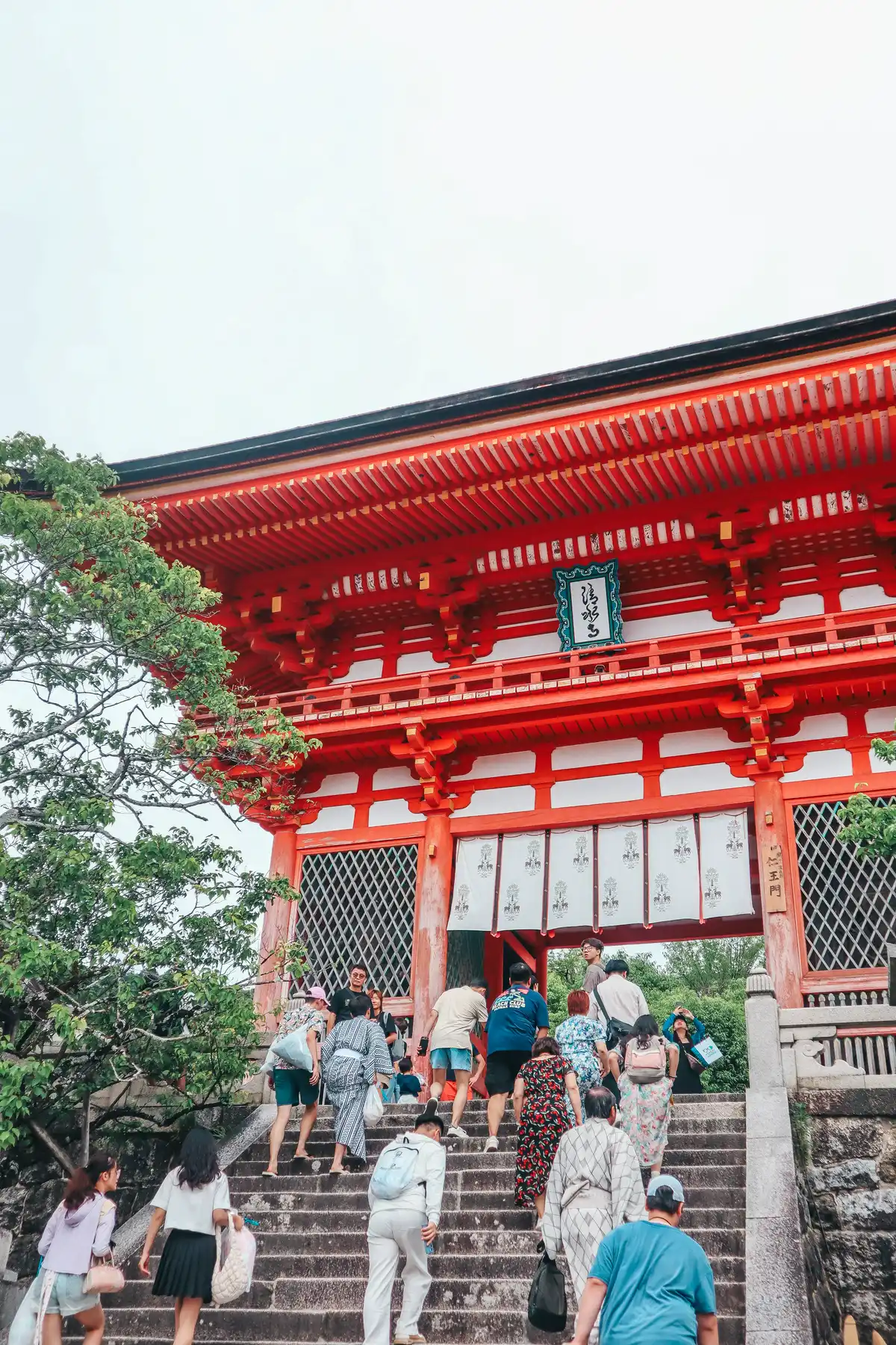 Entrance to Kiyomizu-dera Temple in Kyoto Japan