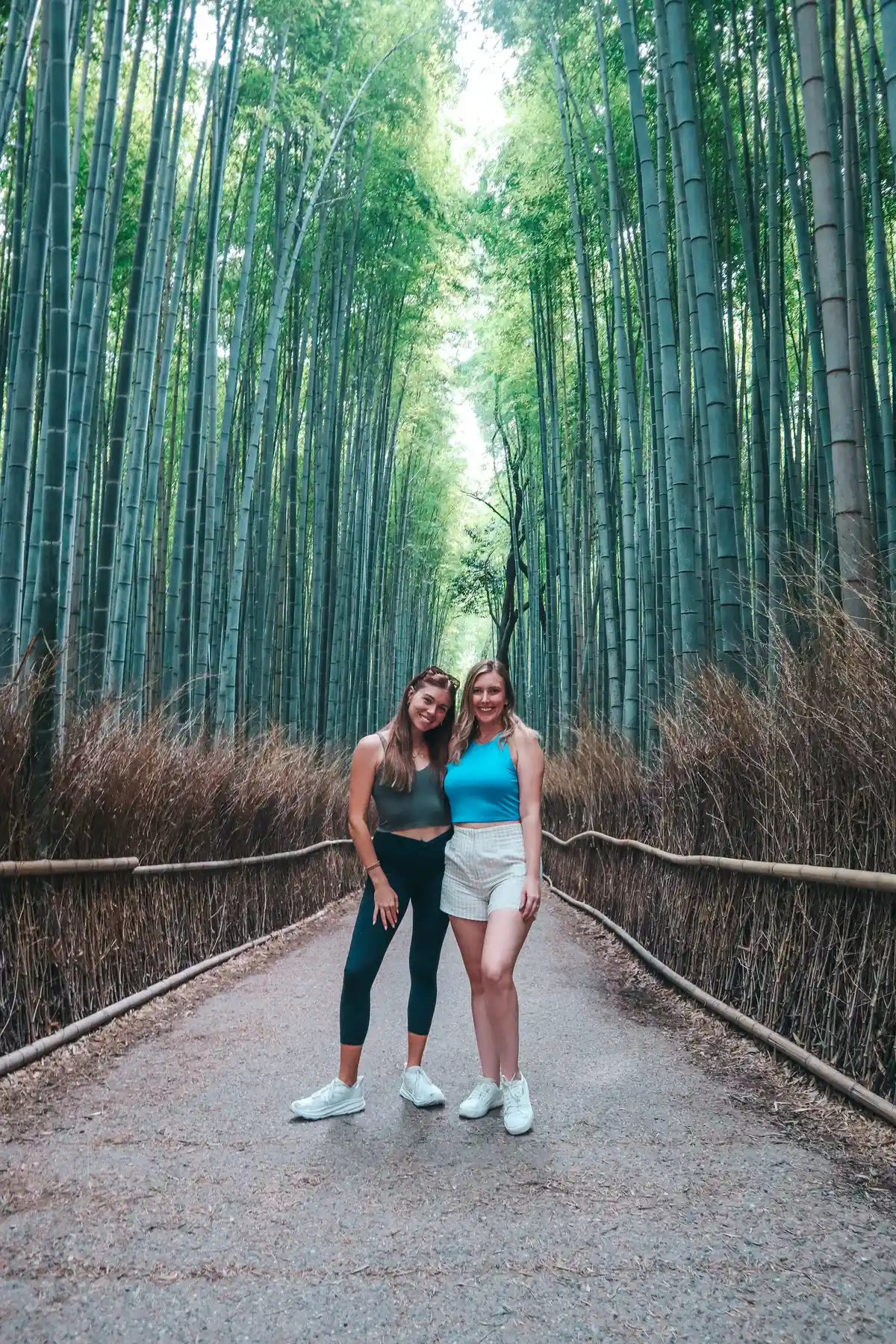 Friends at the Arashiyama Bamboo Grove in Kyoto