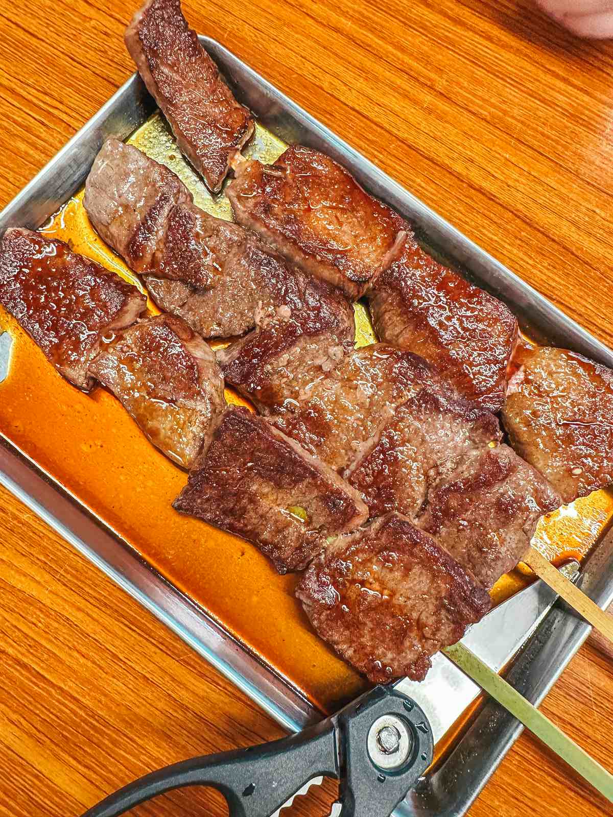 Kobe beef at Kuromon Ichiba Market in Osaka