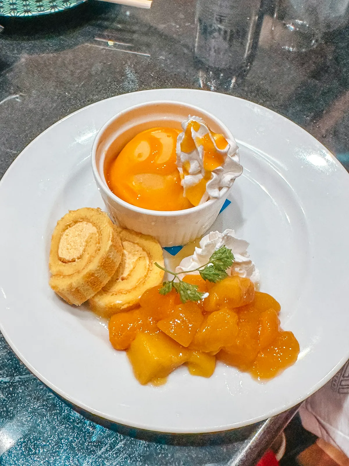 Mango dessert trio from Chojiro Kyoto Avanti