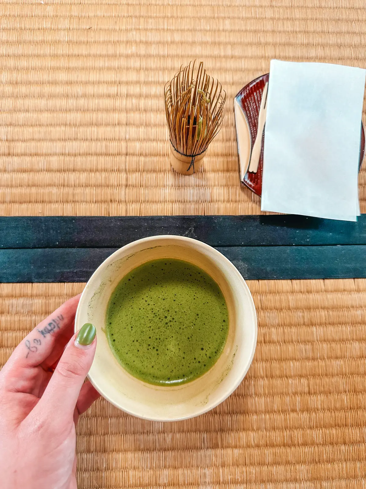 Matcha at a traditional tea ceremony in Kyoto