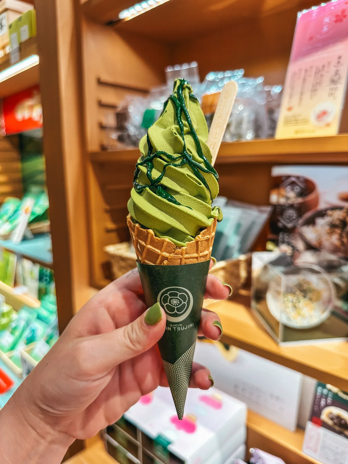 Matcha ice cream from Ujicha in Kyoto