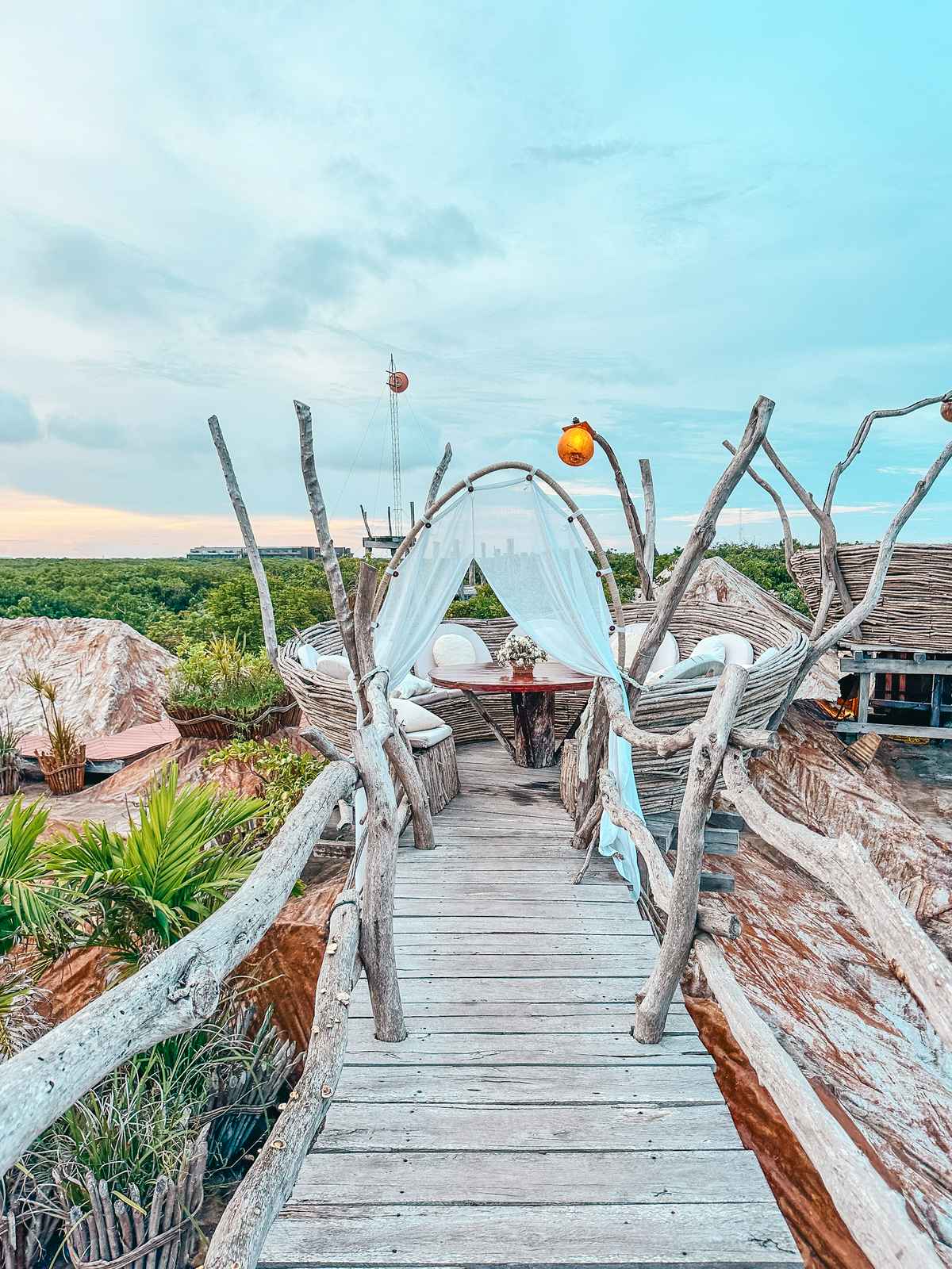 Nest seating area at Azulik Tulum