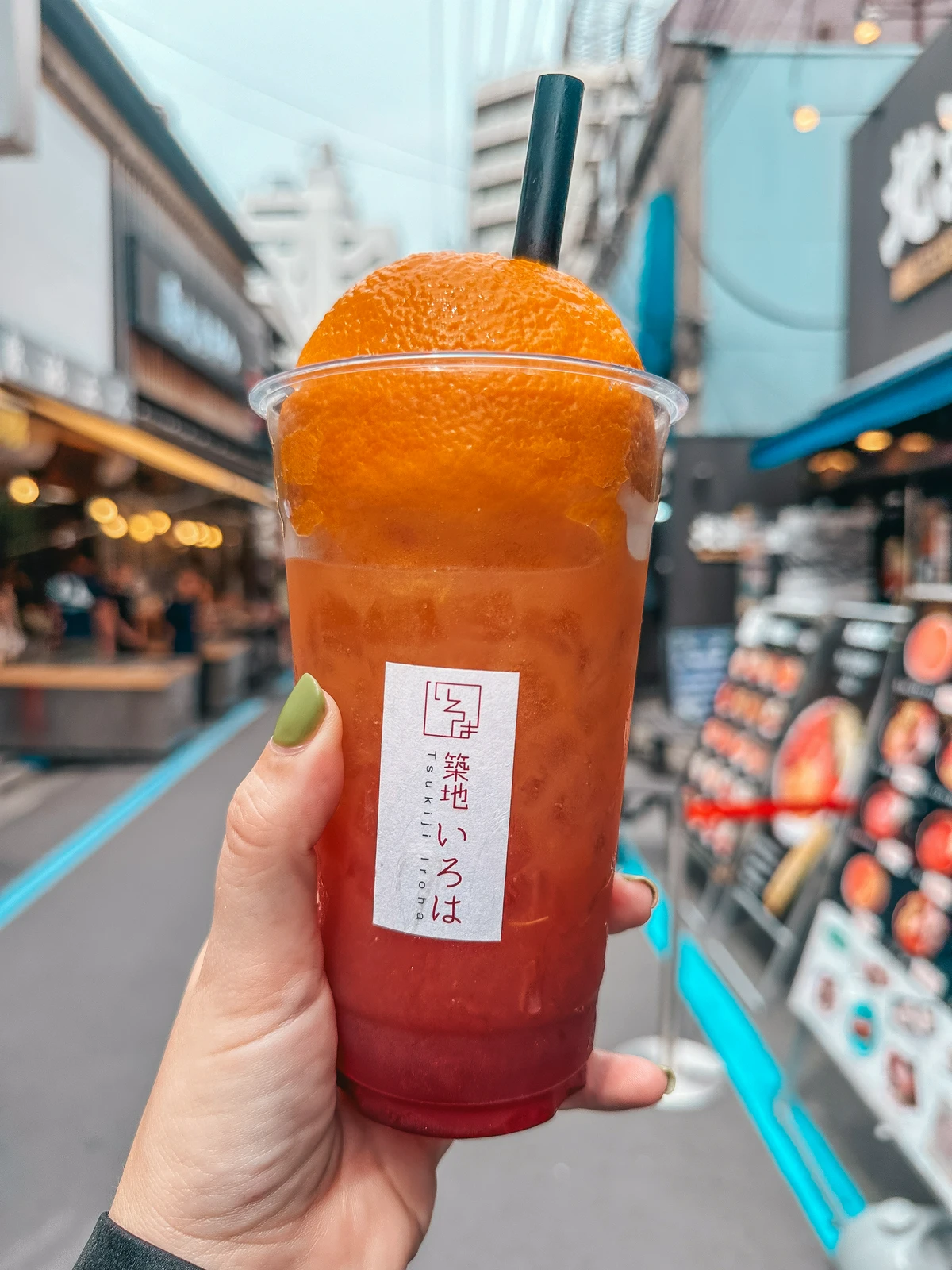 Orange juice soda from the Tsukiji Fish Market in Tokyo