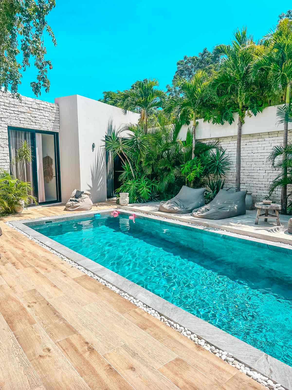 Pool area at Tulum Airbnb