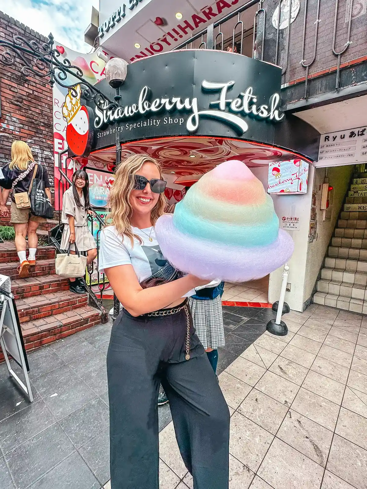 Rainbow cotton candy from Totti Candy Factory on Takeshita Street