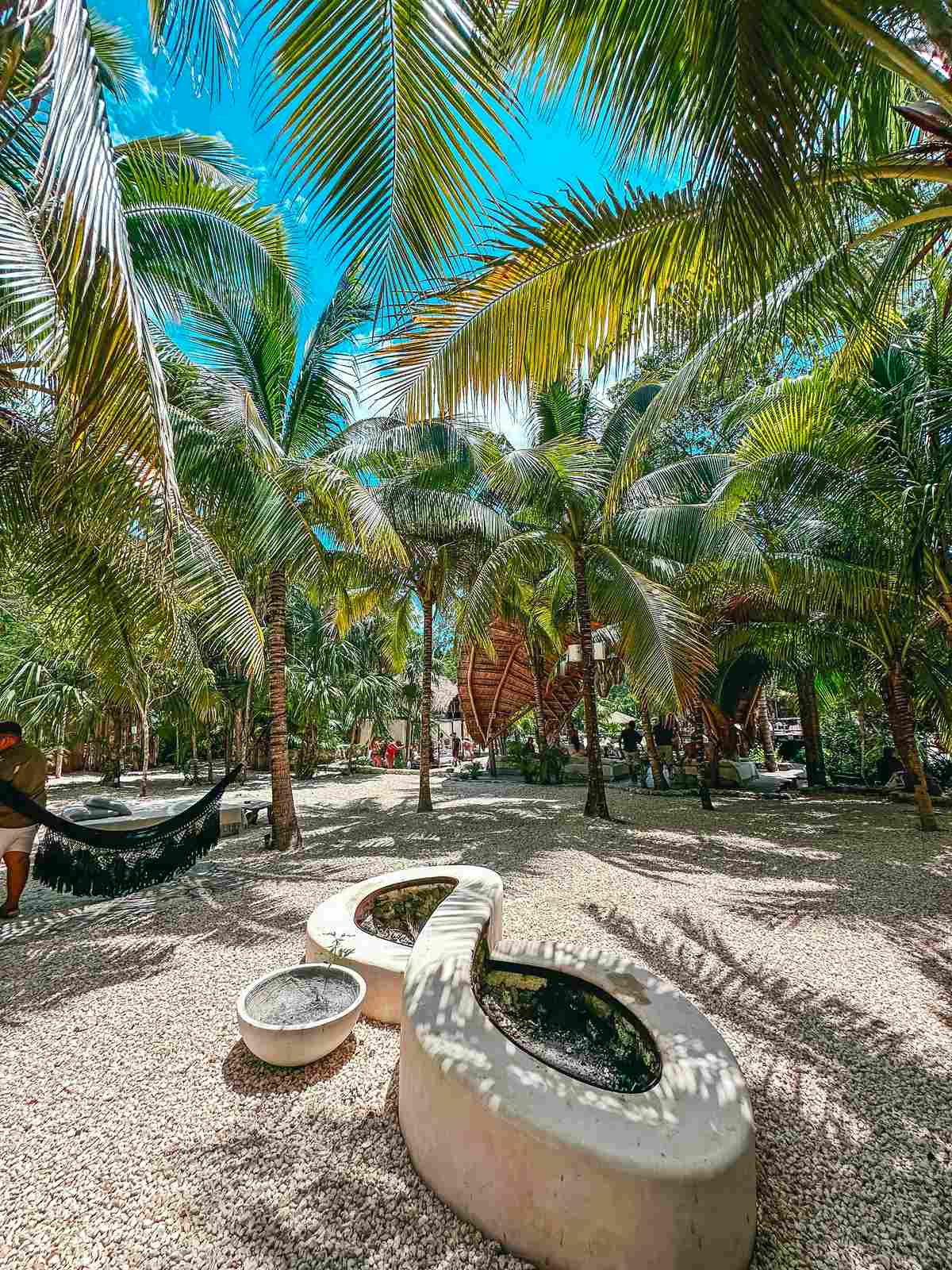 Relaxing area at Vesica Tulum