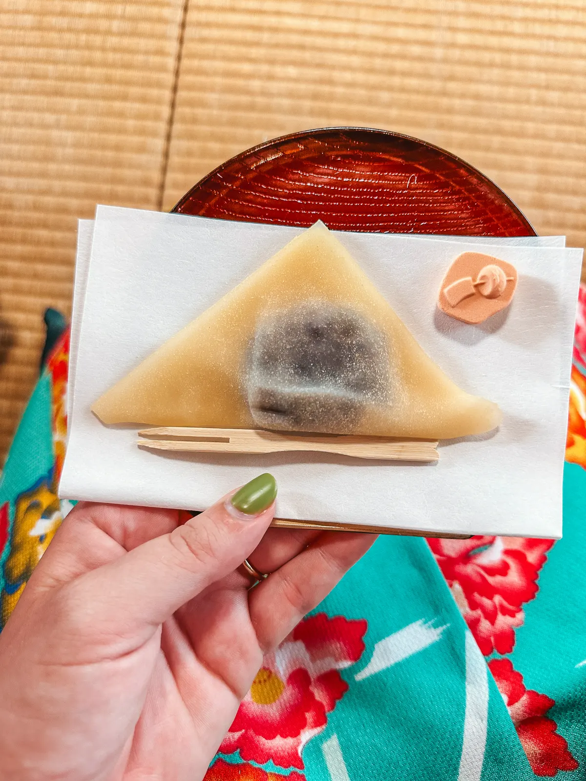 Sweet treats at traditional tea ceremony in Kyoto