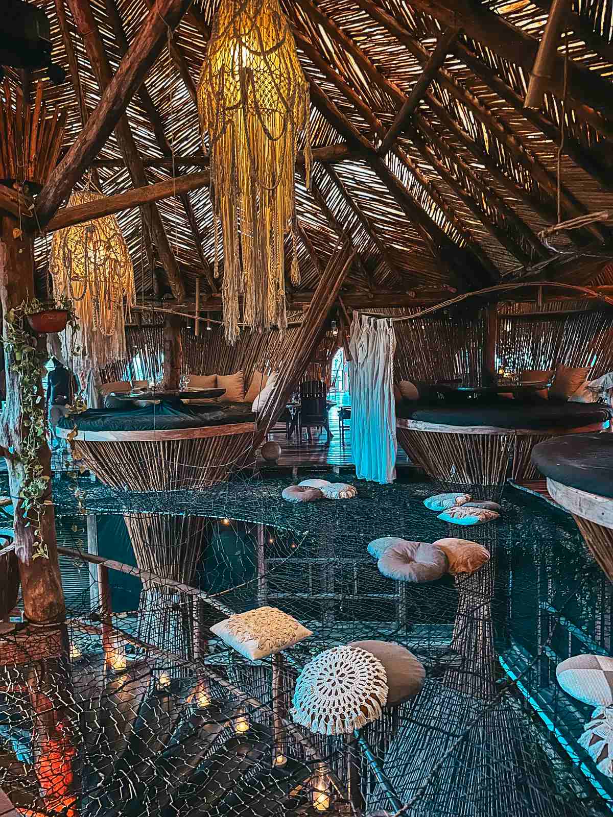 Treehouse seating area at Azulik Tulum