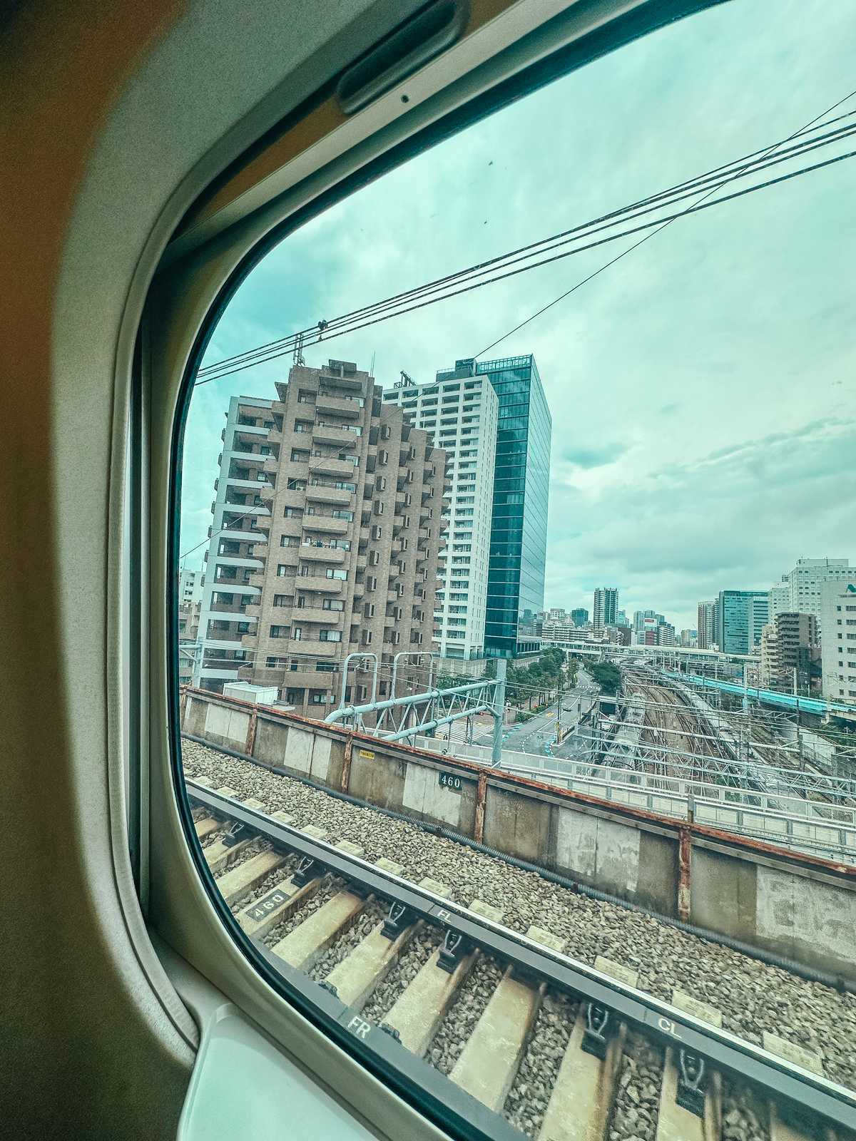 Views from the Shinkansen train windows in Japan