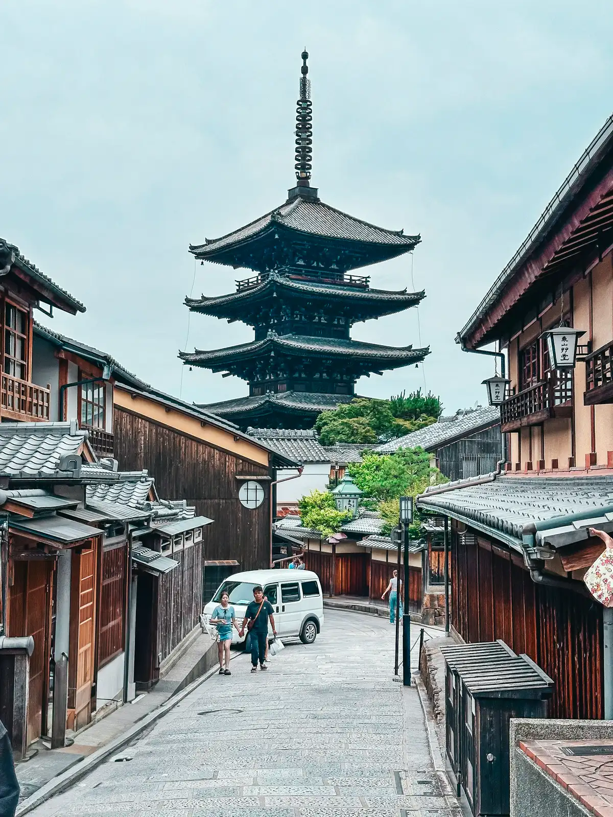 Views of the Yasaka Pagoda in the Higashiyama District in Kyoto Japan