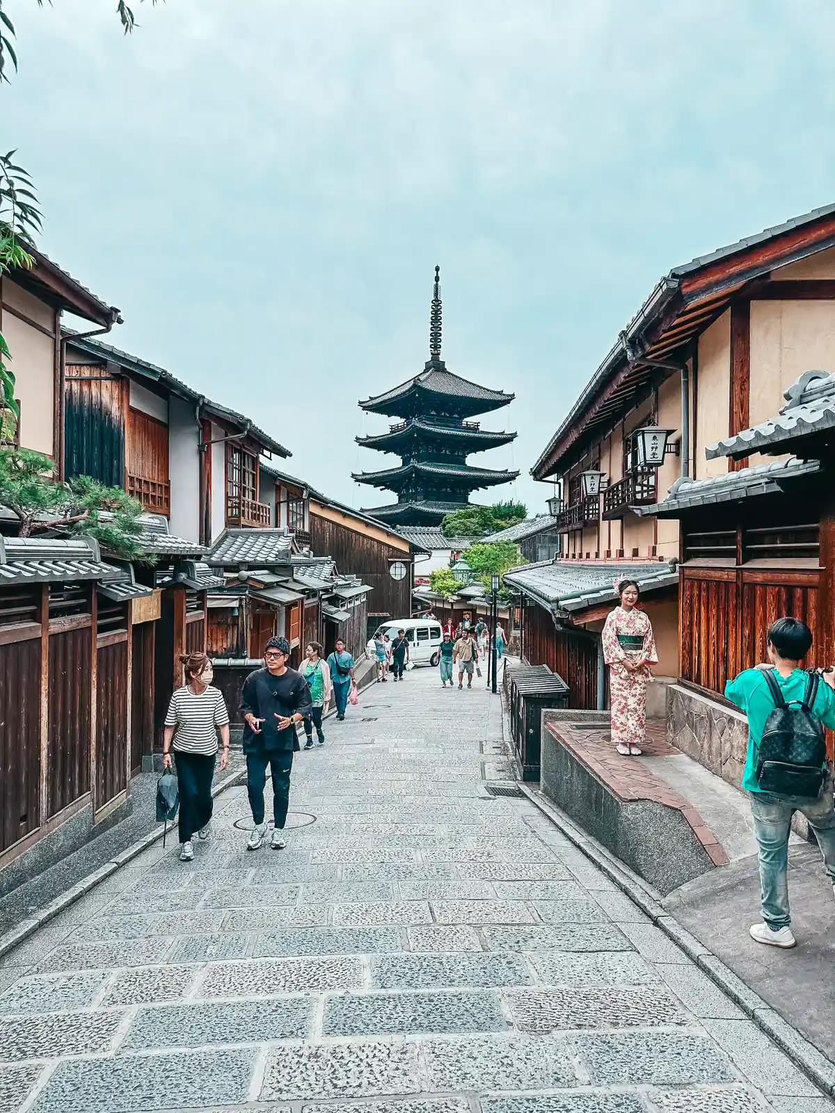 Views of the Yasaka Pagoda in the Higashiyama District in Kyoto