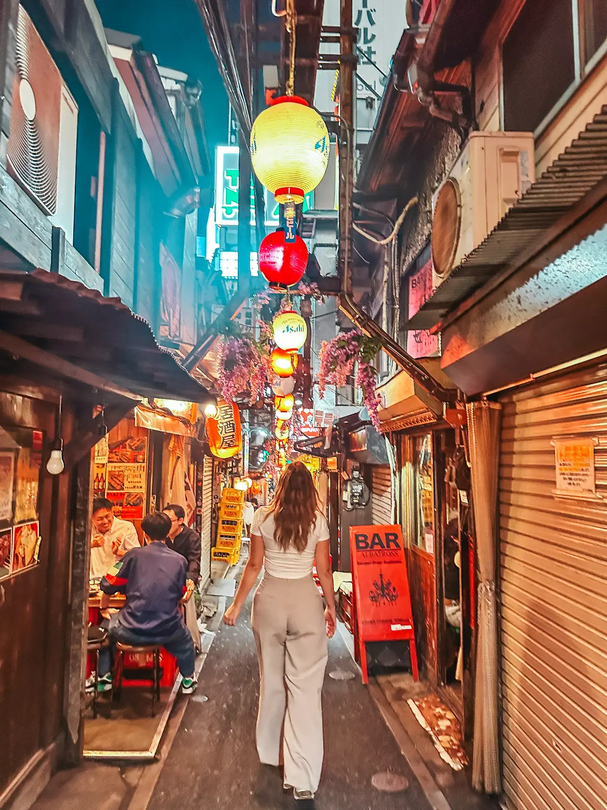 Wandering through alleys of Omoide Yokocho in Tokyo