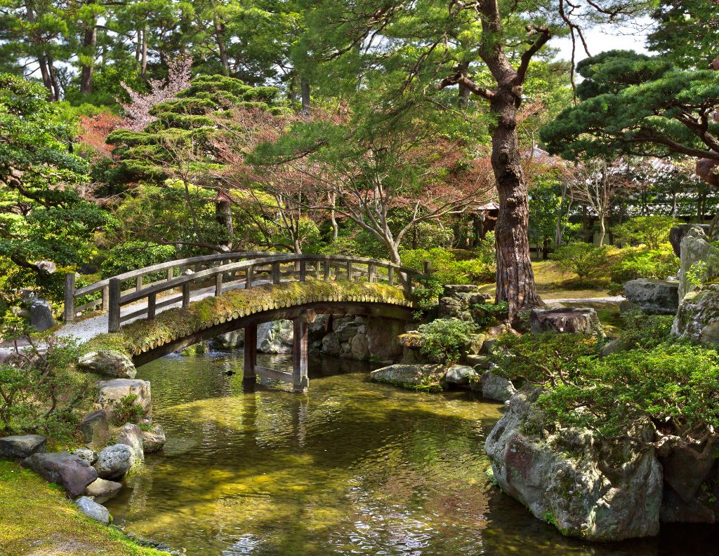 Japanese Garden in the Kyoto Imperial Palace Area