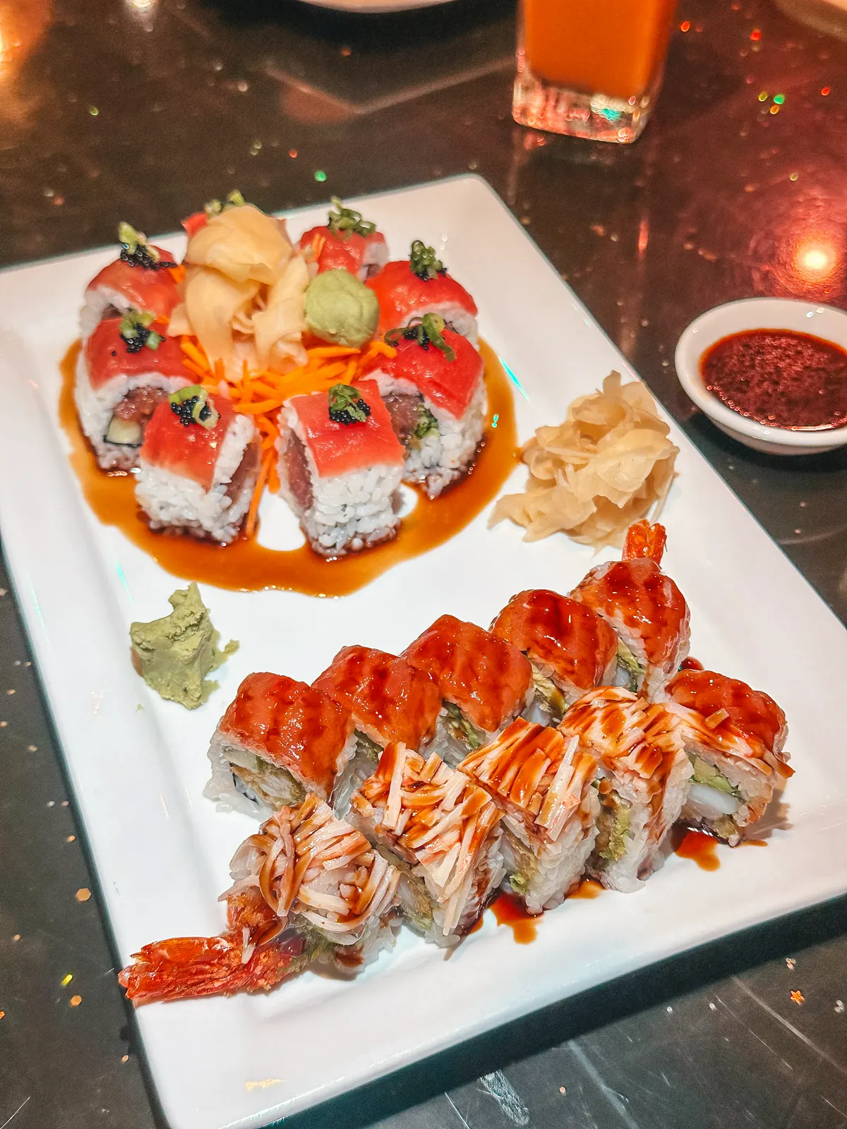 Sushi rolls from Rice and Spice in Westchase