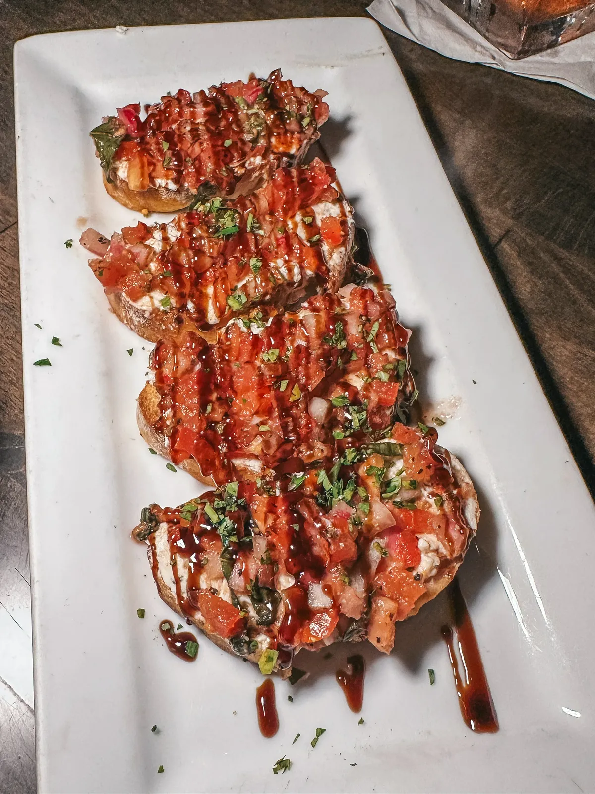 Bruschetta from Beau and Mos in downtown St Pete