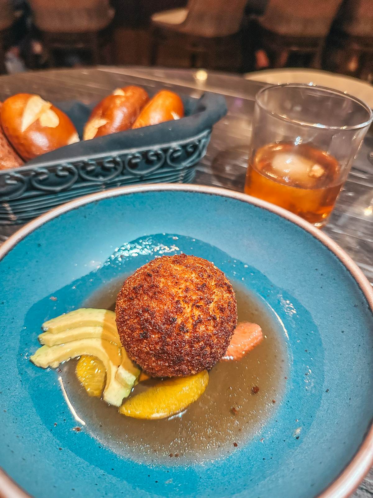 Crab fritter from Rococo Steak restaurant in downtown St Pete