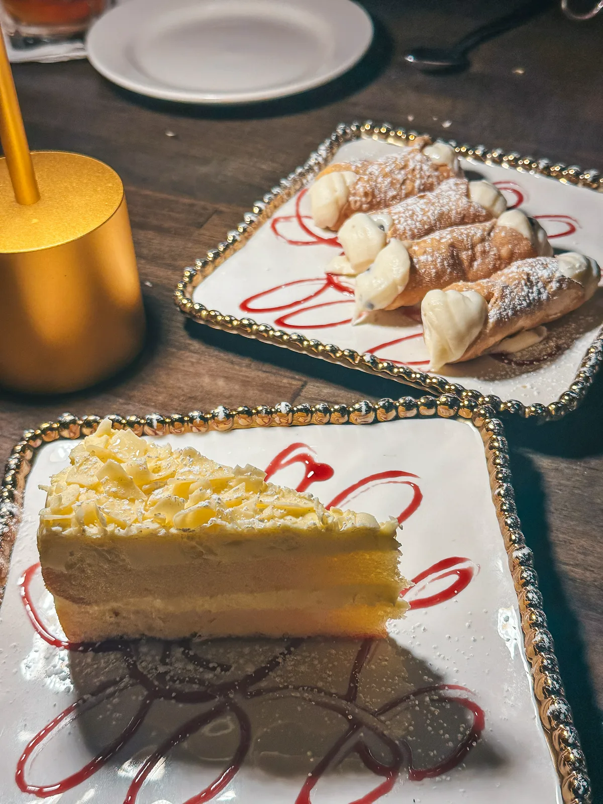 Limoncello cake and mini cannolis from Beau and Mos in downtown St Pete