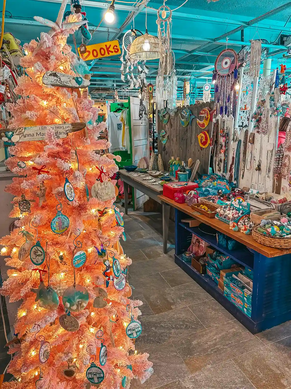 Shop area at Ginny and Jane Es Cafe in Anna Maria Island