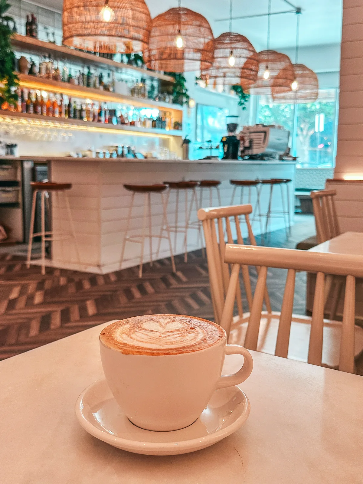 Churro latte from Little Tina Cafe in Tampa