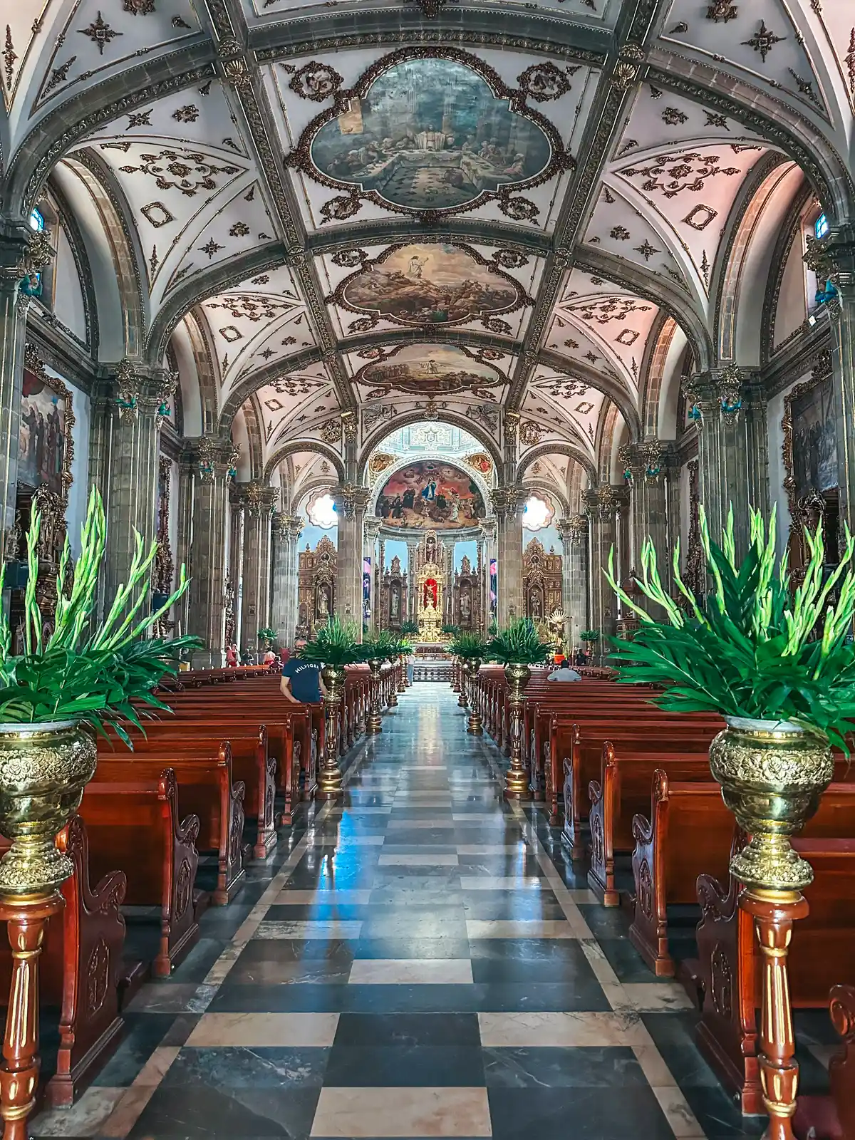 Inside of Parroquia San Juan Bautista in Coyoacan