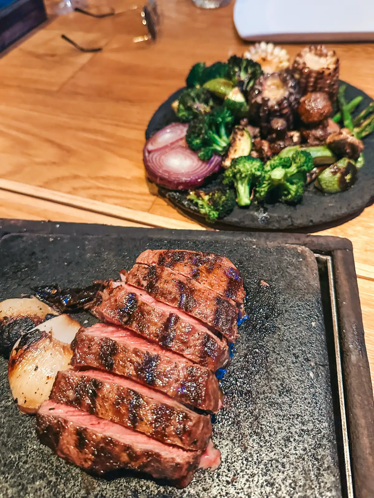 Steak and veggies from Sonora Grill Prime in Roma Norte Mexico City